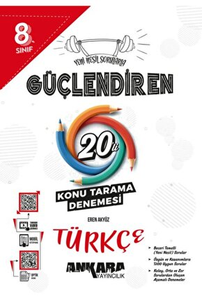 8. Sınıf Lgs Türkçe Güçlendiren 20 Konu Tarama Denemesi