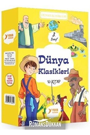 3. Sınıf Dünya Klasikleri Seti (10 Kitap Takım)  Yuva Yayınları  Kolektif