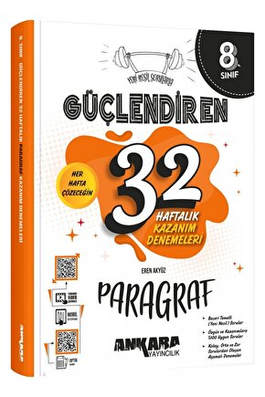 8. Sınıf Güçlendiren 32 Haftalık Paragraf Kazanım Denemeleri