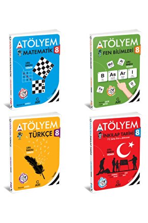 Arı Yayınları 8 Sınıf Matematik Fen Türkçe Sosyal Akıllı Atölyem Seti 4 Kitap