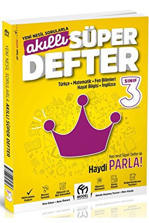 3. Sınıf Akıllı Süper Defter Tüm Dersler  Rıza Göçer  Model Eğitim Yayıncılık  9786257346948