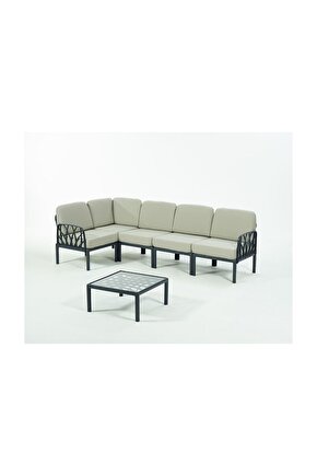 GARDA Sofa Set L Köşe + Sehpa BEJ Minderli