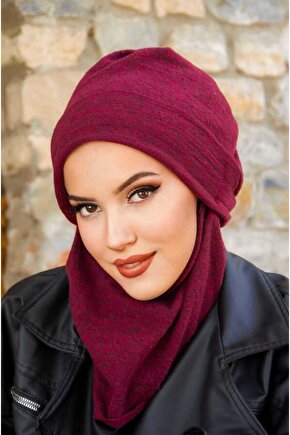 Bordo Desen Maskeli Bere