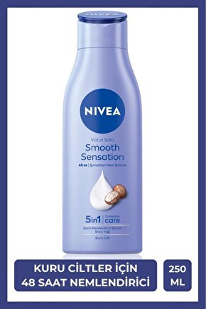 Derin Nemlendirici Vücut Sütü Smooth Sensation 250ml, Kuru Cilt, Shea Yağı, 48saat Nem, Yumuşak Cilt