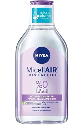 Nıvea Yatıştırıcı Micellar Makyaj Temizleme Suyu Hassas Ciltler (400 Ml), Yüz Temizle