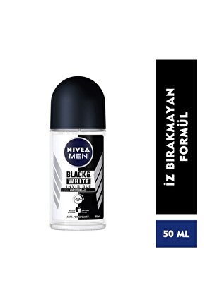 Men Invisible Black And White Power Erkek Roll-on 50 ml