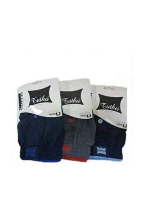 3lu Paket Erkek Penye Boxer %100 Cotton Karışık Renk