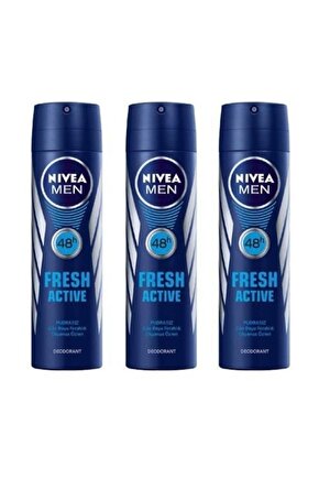 Men Deodorant Fresh Active 3 X 150 Ml