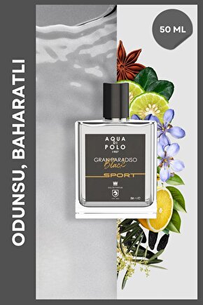 Gran Paradiso Black Sport 50 ml Odunsu, Baharatlı Edp Erkek Parfüm Apcn000514