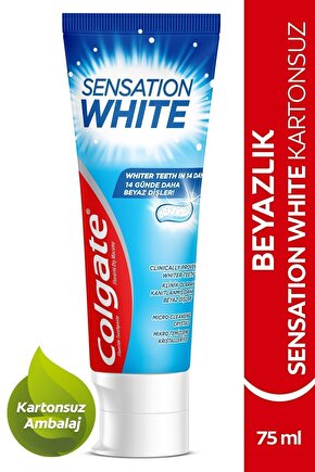 Sensation White Kartonsuz Beyazlatıcı Diş Macunu 75 ml