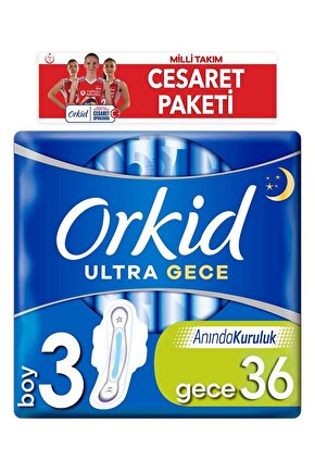 Ultra Extra Gece Hijyenik Ped 36lı Cesaret Paketi