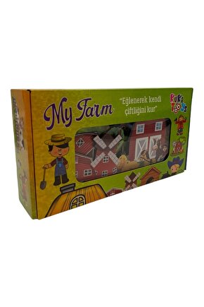 My Farm 24 Parçaahşap Oyuncak Kutu Oyunu Etkinlik Geliştirici Eğlenceli Kendin Çiftlik Kur Puzzle