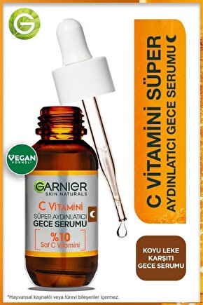 C Vitamin Gece  Serum 10% C Vitaminli (Niasinamid + Salisilik Asit)