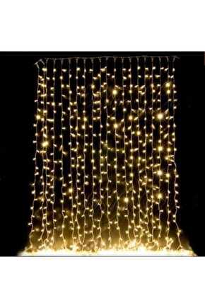 2*2 Perde Led Sarı Işık Dekoratif Led Aydınlatma