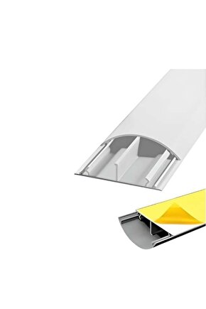 Kablo Kanalları 75x20 Balık Sırtı Yapışkan Bantlı Gri Renkli