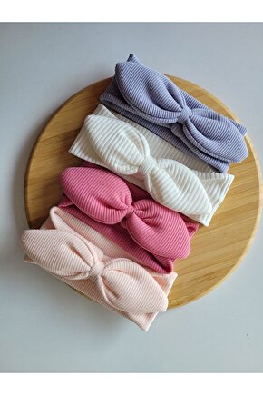 Kız Çocuk & Bebek Kaşkorse Tavşan Kulak Bandana 4lü Set