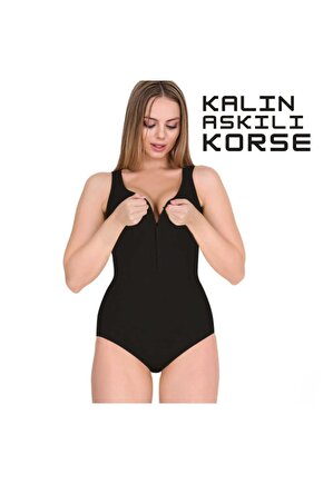Kalın Askılı Çıtçıtlı Zayıflatan Toparlayıcı Badi Korse