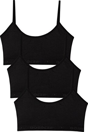 3lü Paket Ip Askılı Pedli Düz Büstiyer