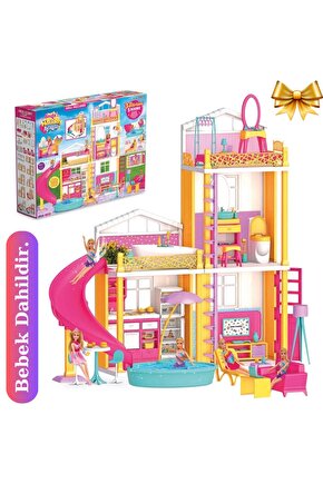 Lindanın Tatil Evi - Ev Oyuncak - Lindanın Tatil Ev Seti - Barbie Ev Seti - Rüya Evi - Oyun Evi