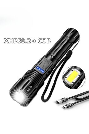 23.000 Lümen 800 Metreye Kadar Güçlü LED El Feneri Zoom Torch Şarj Edilebilir El Feneri Avcılık Kamp