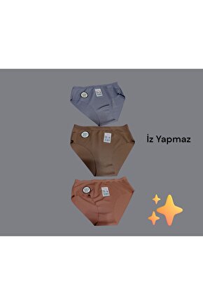 İz Yapmaz Lazer Kesim Kadın Bikini Bato Külot 3lü