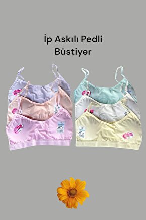 6lı İp Askılı Pedli Büstiyer Yazlık