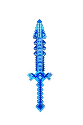 Minecraft Sensörlü Sesli Işıklı Mavi Işın Kılıçı 50 cm