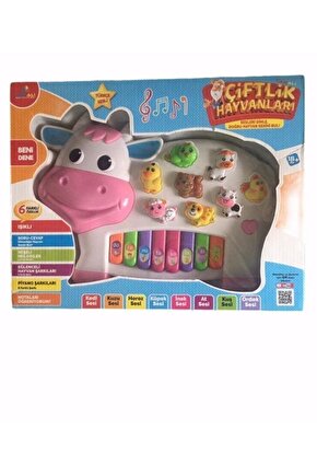 Inekli Türkçe Müzikli Eğitici Piyano Hayvan Seslı 3278
