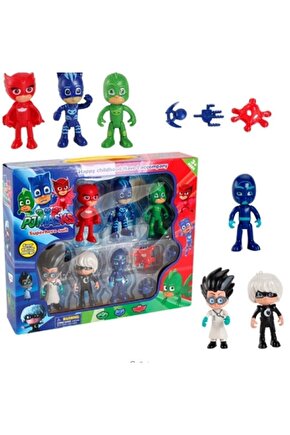 Pijamaskeliler Pjmasks Figür Oyuncakları 10 Lu Set Pijamasks Figur