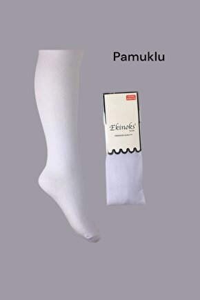 Beyaz Renk Kız Çocuk Pamuklu Mevsimlik Kilotlu Çorap