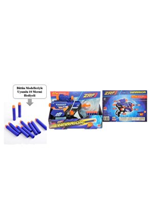 Lazerli 10 Adet Mermisi Bulunan Nerf Nişancı Tabanca+ 10 Mermi Hediyeli Pra-4861898-1908
