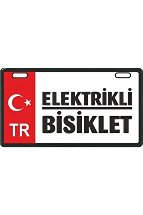 KIRMIZI ELEKTRİKLİ BİSİKLET E-BİKE PLAKALIK