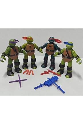 Ninja Kaplumbağalar Işıklı Figür Karekterler Kutulu 4 Lü Set Ninja Turtles Oyuncak Figür