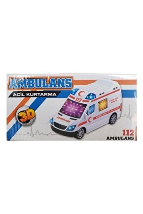 Pilli 3 Boyutlu Işıklı Ambulans