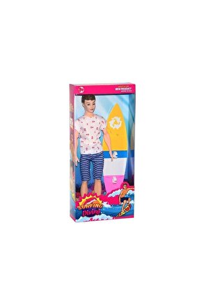 Sörf Yapan Erkek Manken Bebek Aksesuarlı 30 cm