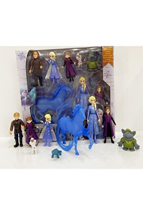 Karlar Ülkesi Frozen Elsa Olaf 9 Lu Figür Oyuncak Seti