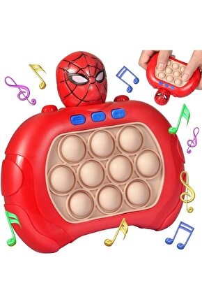 Işıklı Stres Giderici Popit Oyun Konsolu Pop It Oyuncak Örümcek Adam Spider Man