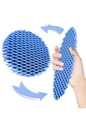 Orijinal Morf Flexi Fidget Stres Oyuncağı Worm Fidget Stres Giderici Solucan Stres Yay - Mavi