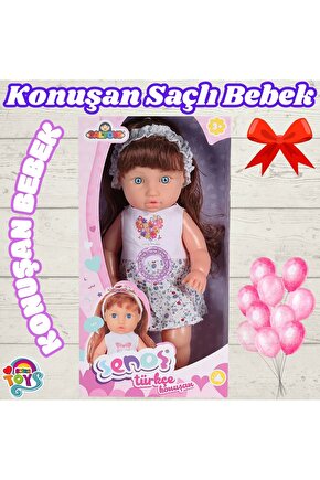Senoş Saçlı Bebek - Türkçe Konuşan Senoş Et Bebek - Konuşan Bebek - Senoş Bebek - Saçlı Bebek - Kalp