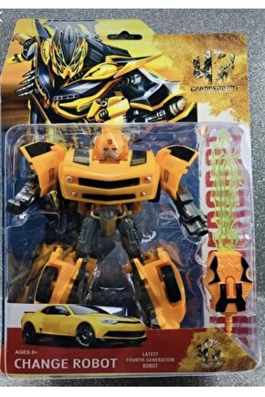 Sarı Turuncu Bumble Bee Dönüşen Oyuncak Robot Araba