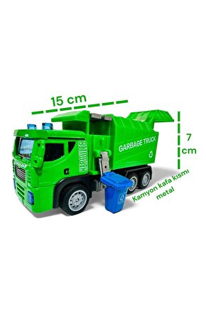 çöp kamyonu metal die cast sağlam temizlik arabası kaliteli