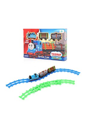 Thomas 11 Parça Pilli Raylı Vagonlu Çocuk Tren Oyuncak Seti