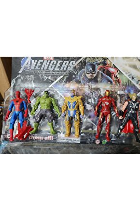 5li ET MALZEME AVENGERSS FIGUR SET