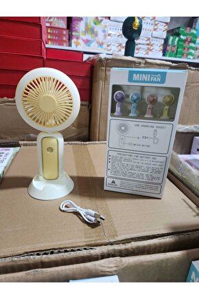 Taşınabilir Mini Fan Soğutucu Masa Üstü Vantilatör Usb Şarjlı Pratik