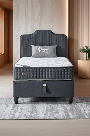 Menekşe Modeli Tek Kişilik Antibakteriyel Full Ortopedik Yatak, Baza Ve Başlık 3 Lü Set