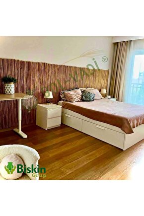 160CM Yükseklik X 100CM Genişlik Doğal Bambu Kamış Hasır Çit Dekoratif Bahçe Balkon ve Duvar Çiti .