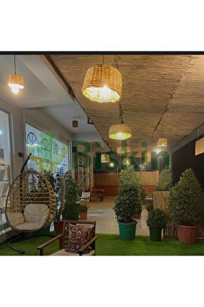 Natural 60CM X 500CM Bambu Kamış Hasır Çit Dekoratif Bahçe Balkon ve Duvar Çiti Reed Fence