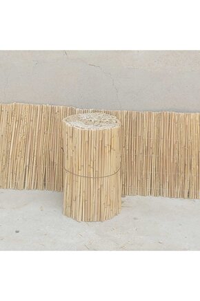 20cm x 2Metre Bambu Kamış hasır Çit, Misina İpli Doğal Dekorasyon, Balkon ve Bahçe Çiti