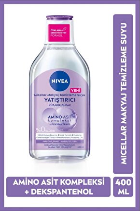 Yatıştırıcı Micellar Makyaj Temizleme Suyu 400ml, Amino Asit, Nemlendirici, Hassas Cilt Tipleri