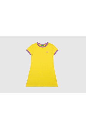 Kız Çocuk Elbise Bnt-g20512 Sarı